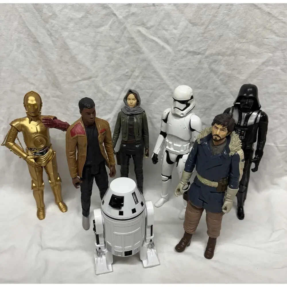 Lot Of 6 Hasbro Star Wars Darht Vender Capitan Rogue Hasbro Figures 2015 / 11”